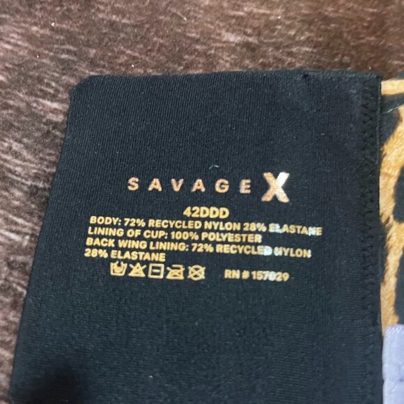 Savage X Fenty Soft N’ Savage Padded Underwire Demi Bra Leopard Animal Print 42D - Picture 8 of 10